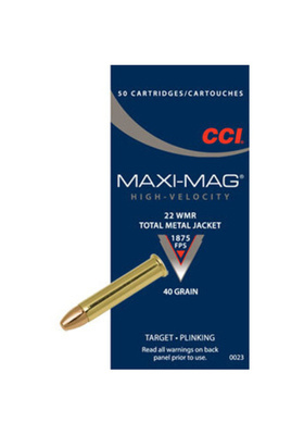 CCI 22 MAXI MAG 22WMR FMJ 2,6G PATRUUNA 40GR SOLID
CCI0023