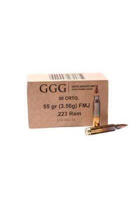 GGG-NATO 223 REM 55GR/3,6G FMJ PATRUUNA 50/1200 #125510   