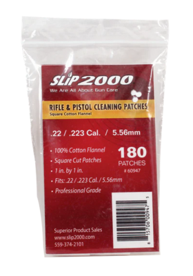 SLIP2000 GUN CLEANING PATCHES .22/5,56MM 1"X1"