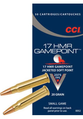 CCI .17HMR JSP 20GR GAME POINT 724M/S(0052/130810)