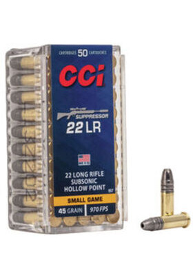 CCI 22 LR SUPPRESSOR HP 296m/s 2,92g 45gr 957 (130030)