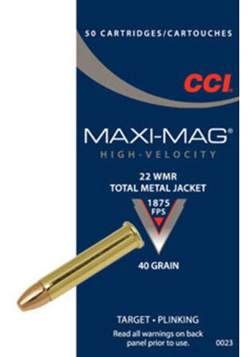 CCI 22 MAXI MAG 22WMR FMJ 2,6G PATRUUNA 40GR SOLIDCCI0023