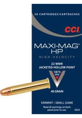 CCI 22 WMR MAXI MAG HP 2.6G PK-PTR 0024/620024