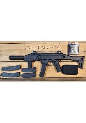 CZ SCORPION EVO 3 S1 9MM + ÄÄVA + KONEISTO KUIN UUSI KÄYT