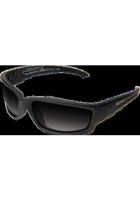 EDGE BLADE RUNNER SOFT TOUCH MATTE BLACK FRAME POLARIZED GRADIENT SMOKE LENSES