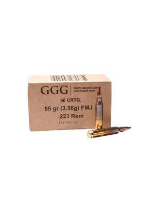 GGG-NATO 223 REM 55GR/3,6G FMJ PATRUUNA 50/1200 #125510
