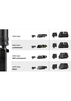 GLOCK SUPPRESSOR 9.9 FRONT SIGHT GMS STEEL BLACK SET 70053