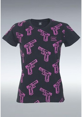 GLOCK T-SHIRT GLOCK PISTOL LADIES SHORT SLEEVE PINK L#31296