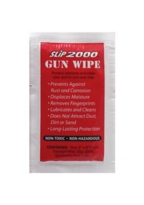 SLIP GUN WIPE 5x8 TREATED WIPE IN FOIL PACKET