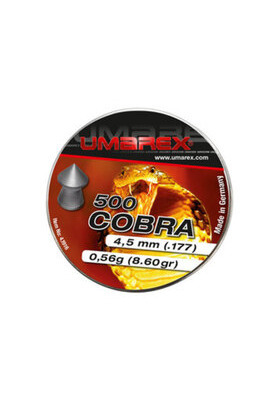 UMAREX 4,5MM COBRA POINTED PELLETS, RIBBED (500PCS)#4.1916