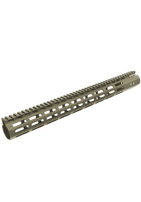UTG PRO AR17" SUPER SLIM FREE FLOAT M-LOK RAIL SYSTEM FDE#MTU037SSMD