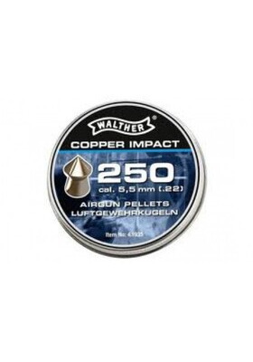 WALTHER COPPER IMPACT PONTED/WAISTED 5,5MM 250KPL/PKT#4.1935