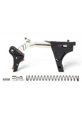 ZEV PRO FLAT FACE TRIGGER DROP-IN KIT GLOCK GEN1-3 9MMMUSTA/PUNAINEN