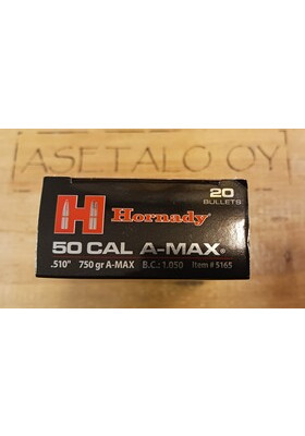 HORNADY .50BMG 750GR A-MAX 5165 LUOTI