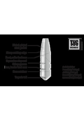 BRENNEKE 300 WIN MAG KIVÄÄRIN PATRUUNA 9,5G TUG NATURE + LUOTI. LYIJYTÖN! 060533