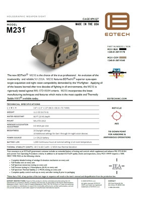 EOTECH M231 COY MILITARY