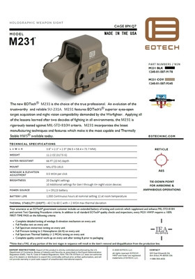 EOTECH M231 COY MILITARY