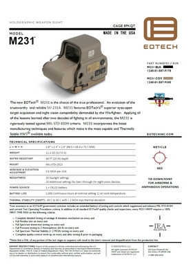 EOTECH M231 COY MILITARY