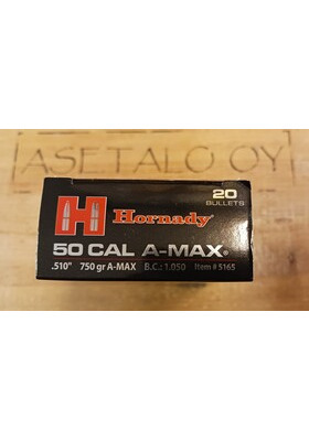 HORNADY .50BMG 750GR A-MAX 5165 LUOTI