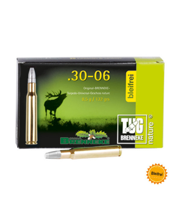 BRENNEKE 30-06  KIVÄÄRIN PATRUUNA 9,5G TUG NATURE + LUOTI. LYIJYTÖN! 060434