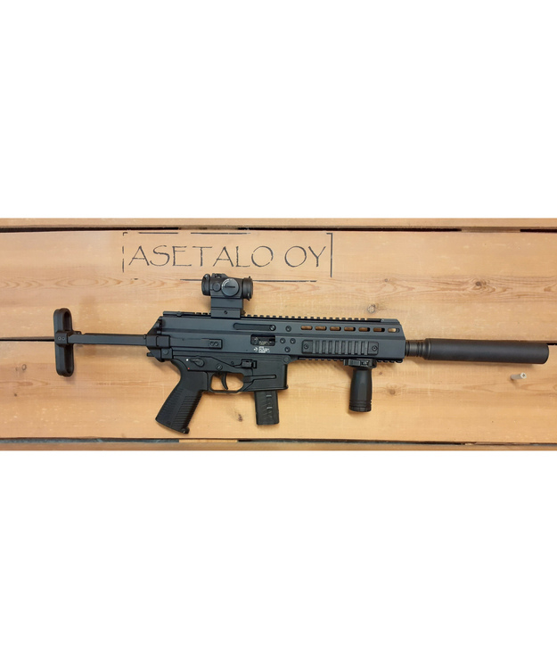 B&T APC9-SUOMI CLASSIC KIVÄÄRI 9 MM PARA, BT-36013 TELEPERÄ SEKÄ AIMPOINT MICRO T-2! HUOM! BT OMILLA LIPPAILLA OLEVA MALLI.