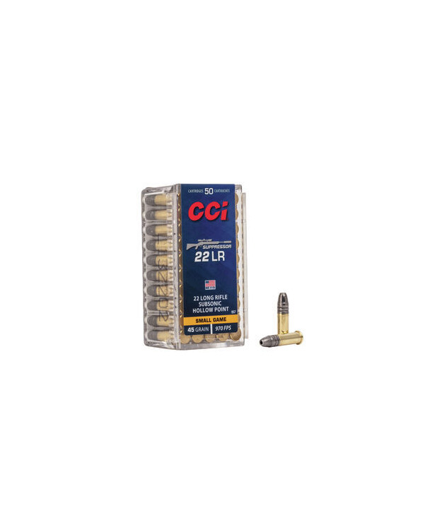 CCI 22 LR SUPPRESSOR HP 296m/s 2,92g 45gr 957 (130030)