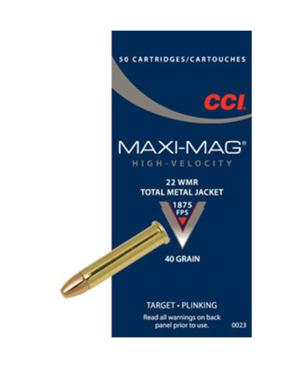 CCI 22 MAXI MAG 22WMR FMJ 2,6G PATRUUNA 40GR SOLID CCI0023