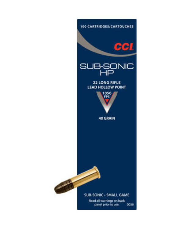 CCI 22 SUBSONIC HP 40GR PK-PTR 326M/S #0056