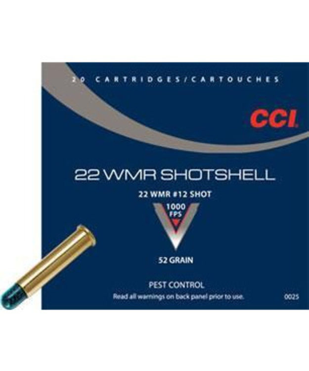 CCI 22WMR SHOTSHELL #12 SHOT HAULIPATR.20 PTR/RAS