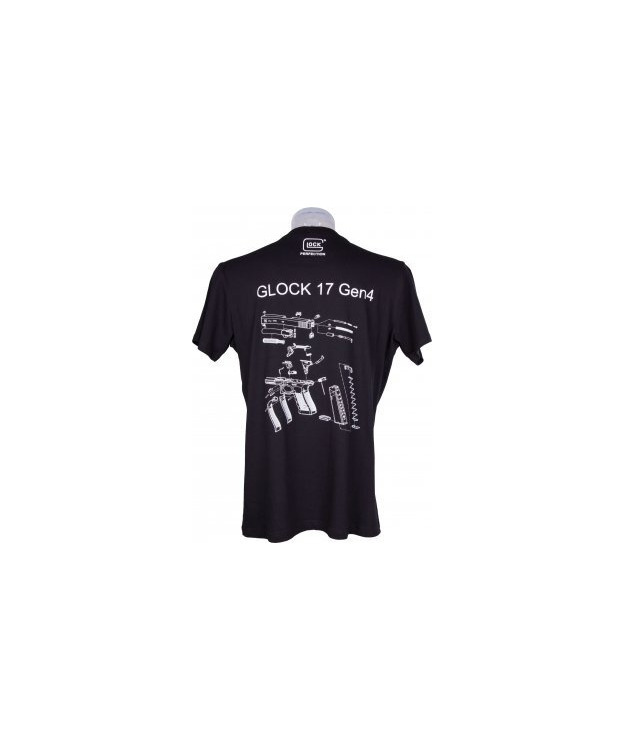 GLOCK MIESTEN T-PAITA ENGINEERING, MUSTA L 31246