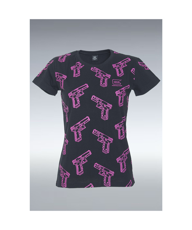 GLOCK T-SHIRT GLOCK PISTOL LADIES SHORT SLEEVE PINK L #31296