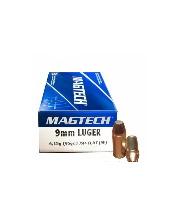 MAGTECH 9MM PARA-9F JSP- FLAT W/O GROOVE 95GR/6,15