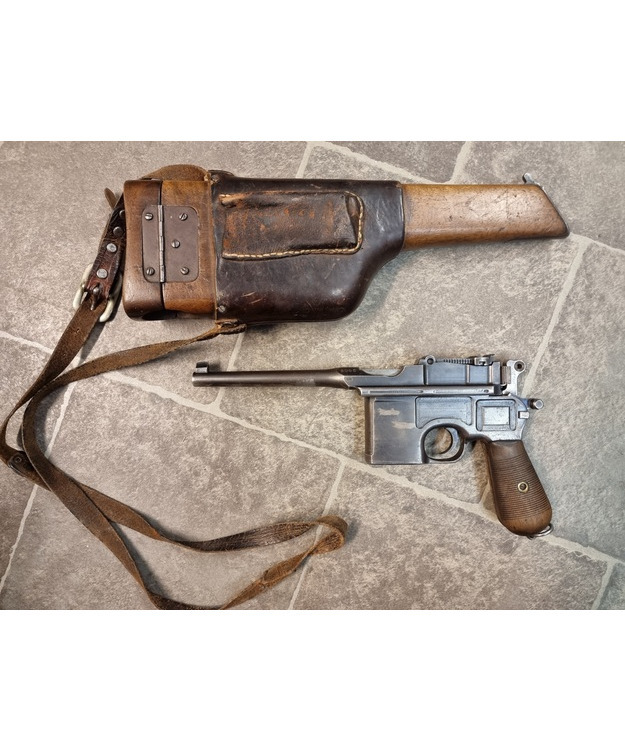 MAUSER C96 KAL 7,63 PISTOOLI VM. 1897 NROTARKKA (1147!) PERÄKOTELO ERI NRO
