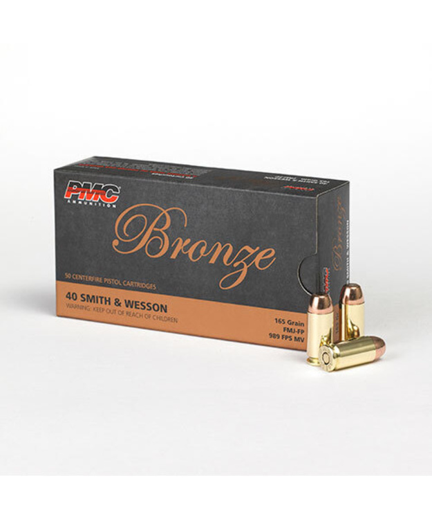 PMC 40 S&W BRONZE 165GR FMJ FP 40D 