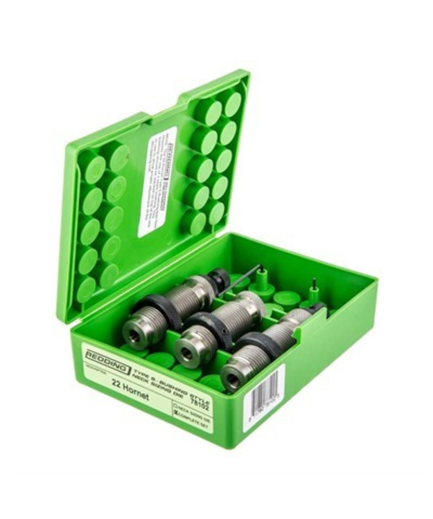 REDDING .22 HORNET TYPE S BUSHING NECK DIE SET CAT.II