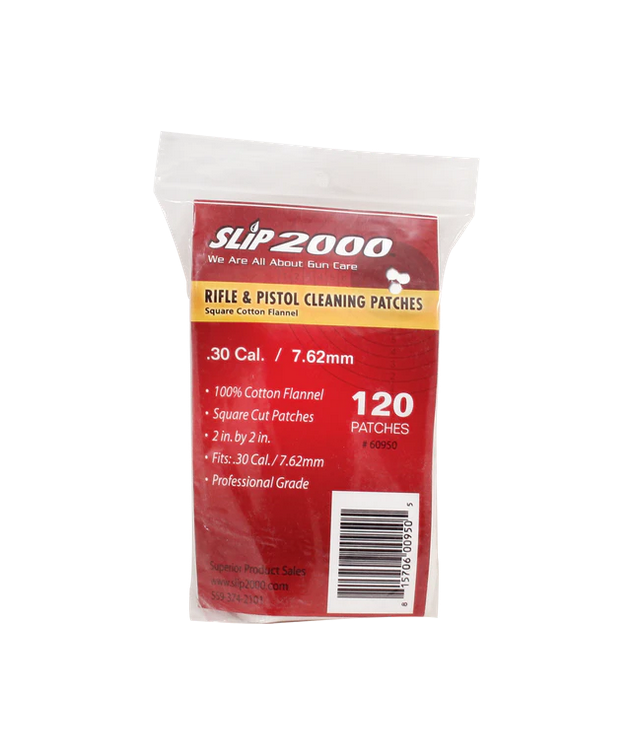 SLIP2000 GUN CLEANING PATCHES .30/7,62MM 2"X2"