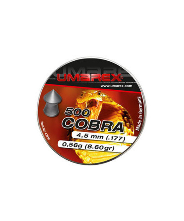 UMAREX 4,5MM COBRA POINTED PELLETS, RIBBED (500PCS)#4.1916