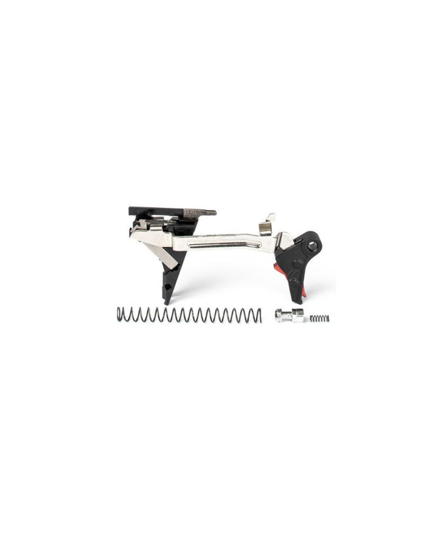 ZEV PRO FLAT FACE TRIGGER DROP-IN KIT GLOCK GEN4 9MM MUSTA/PUNAINEN