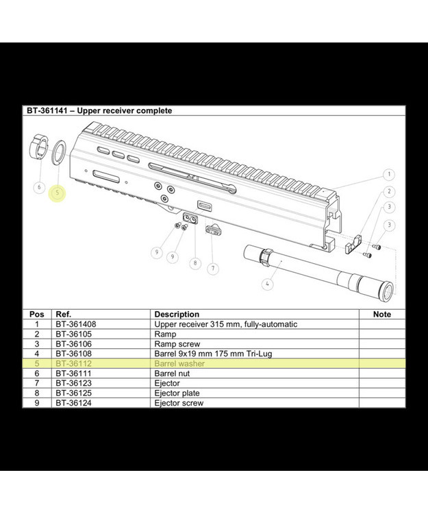 BT-36112 B&T BARREL WASHER M18 B&T APC 9/40/45