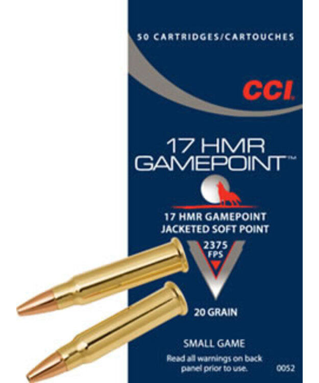 CCI .17HMR JSP 20GR GAME POINT 724M/S(0052/130810)