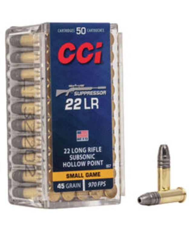 CCI 22 LR SUPPRESSOR HP 296m/s 2,92g 45gr 957 (130030)
