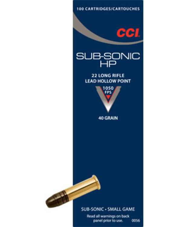 CCI 22 SUBSONIC HP 40GR PK-PTR 326M/S#0056