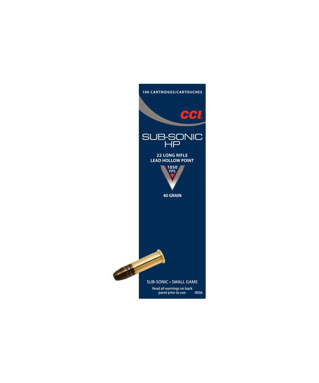 CCI 22 SUBSONIC HP 40GR PK-PTR 326M/S#0056