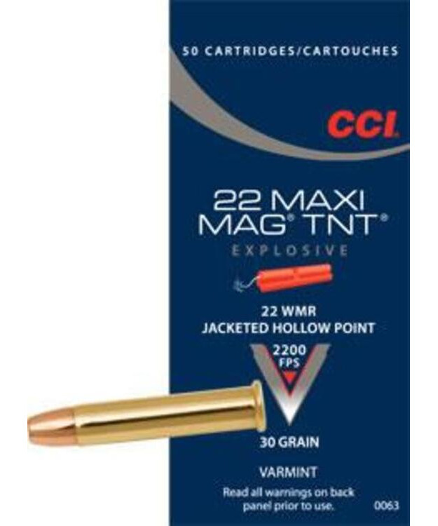 CCI 22WMR TNT 30GR 0063 JHP 670 M/S 1,95G 50 KPL/RASIA#130108