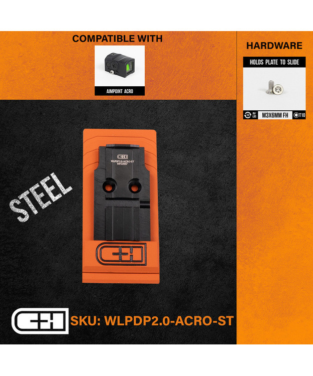 CH PRECISION WALTHER PDP 2.0 ACRO STEEL ASENNUSLEVY, #WLPDP2.0-ACRO-ST