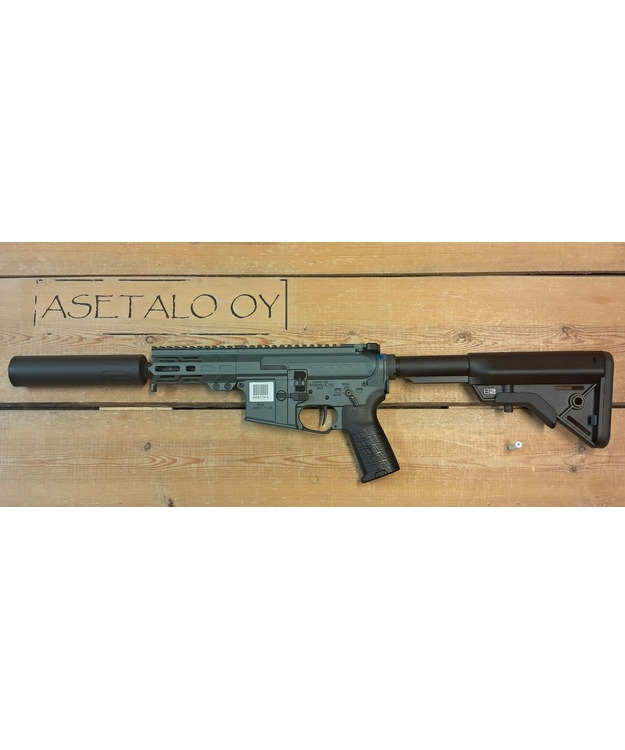 CMMG BANSHEE MK4 9MM 5" + SILENT STEEL CHARCOAL GREEN #94A8C0F-CG