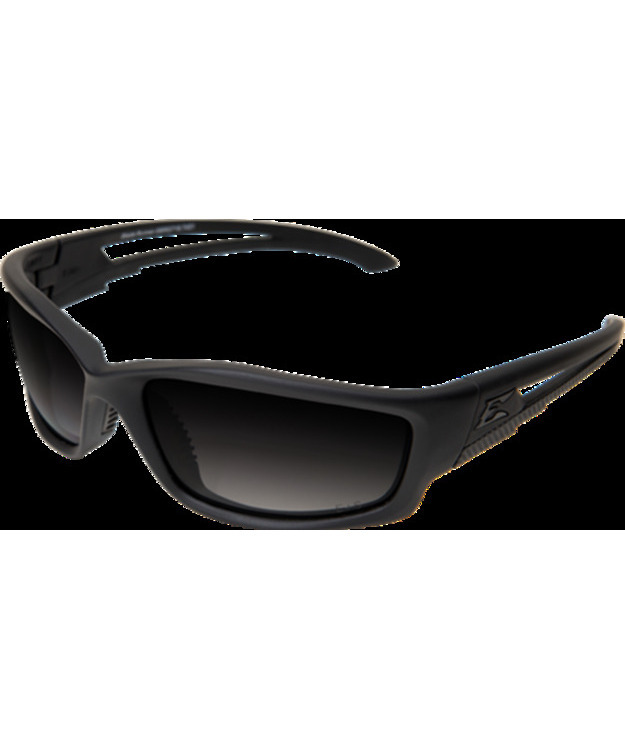 EDGE BLADE RUNNER SOFT TOUCH MATTE BLACK FRAME POLARIZED GRADIENT SMOKE LENSES