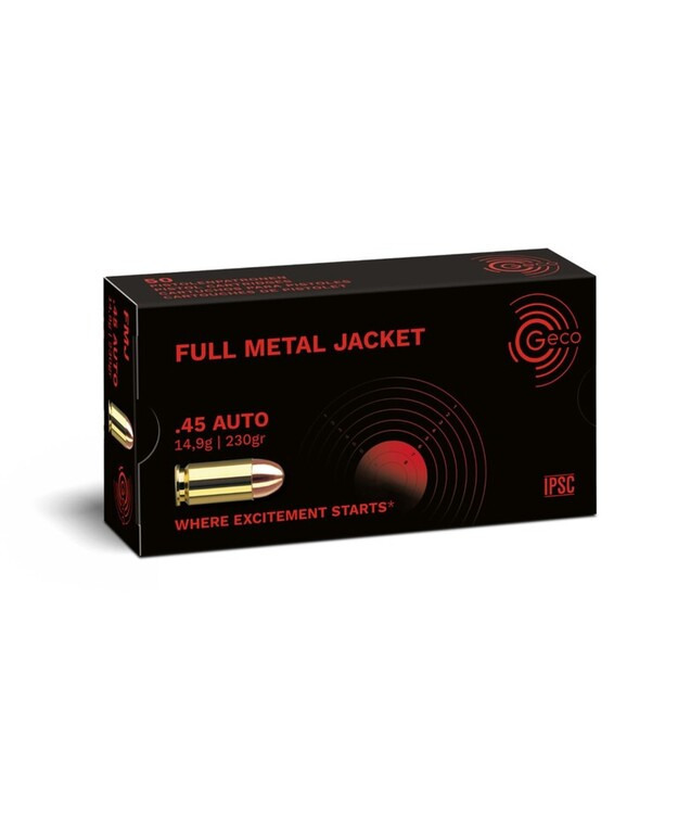GECO 45 AUTO FMJ 14,9G/230GR PATRUUNA 50KPL/RASIA#R2317714