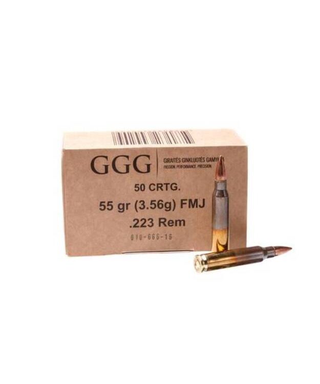 GGG-NATO 223 REM 55GR/3,6G FMJ PATRUUNA 50/1200 #125510 