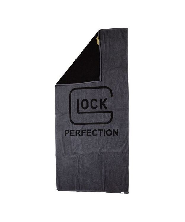 GLOCK BATH TOWEL GLOCK PERFECTION GREY/BLACK#31378 70 X 140 CM